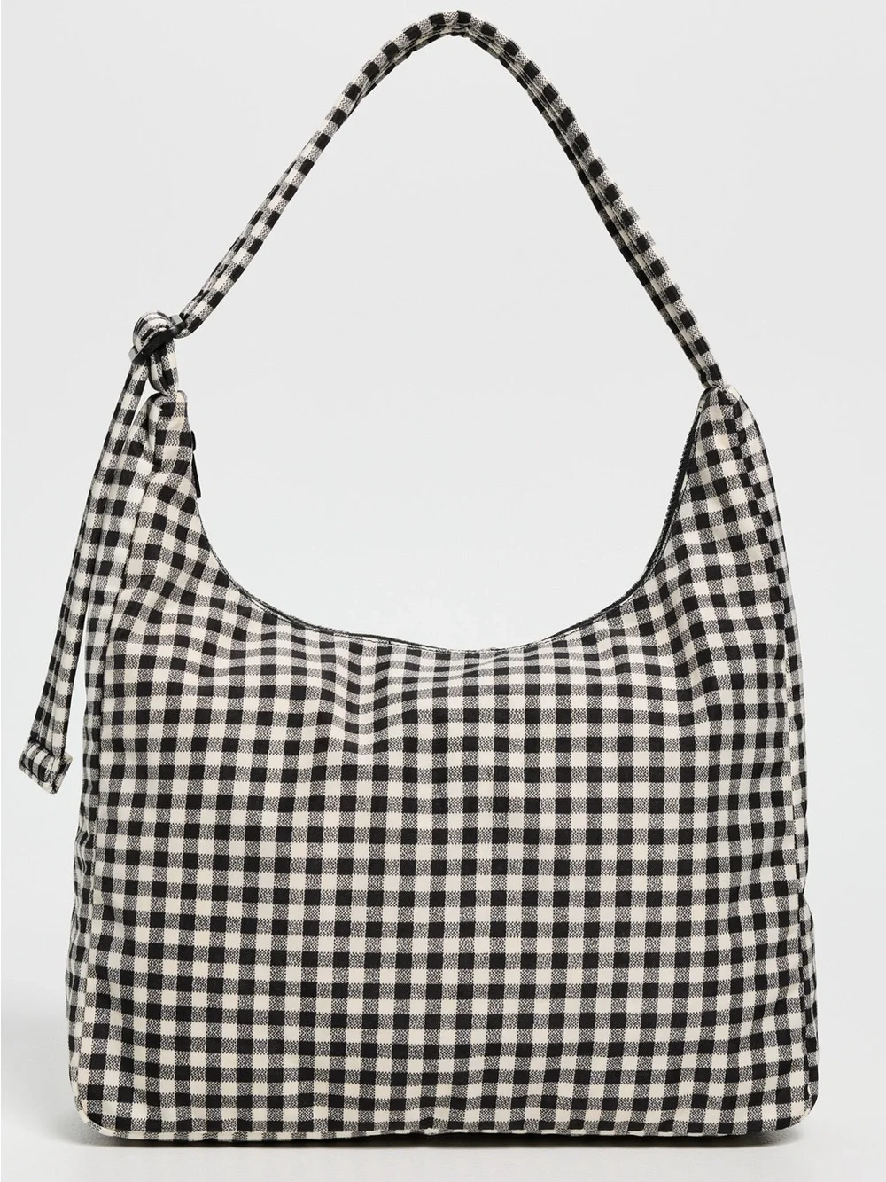NWOT BAGGU NYLON SHOULDER BAG (BLACK & WHITE GINGHAM) - Picture 1 of 5